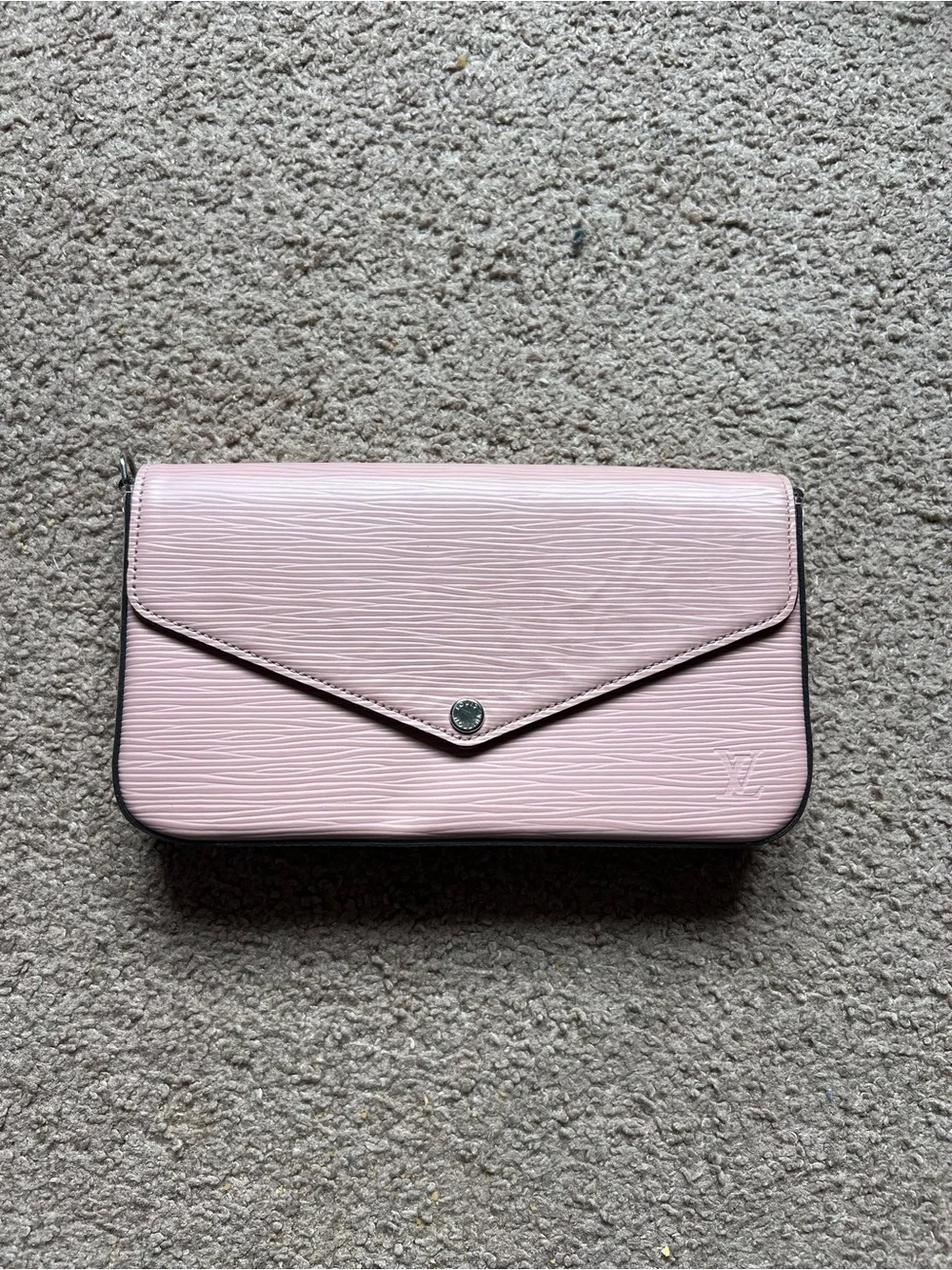 Louis Vuitton Pink Epi Leather Crossbody with Chain Strap and Pouch